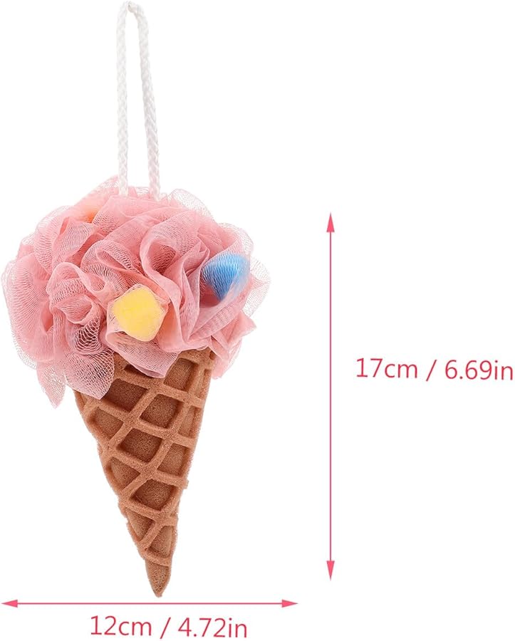 DECHOUS 2Pcs Elastic Bath Sponge Loofah Soft PE Nylon Material White Pink for Deep Cleansing and Stress Relief - Image 2